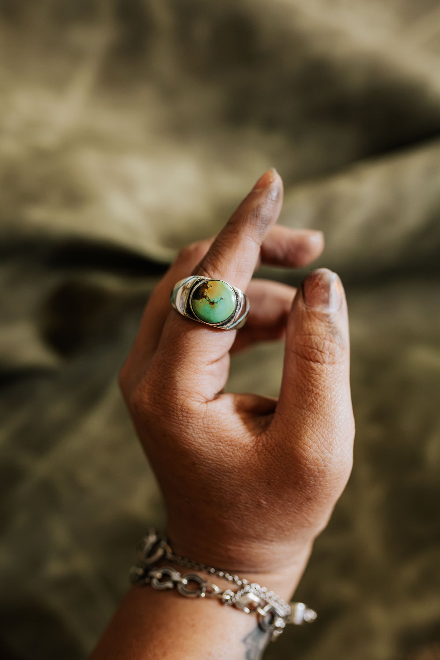 Men’s Turquoise Signet Ring