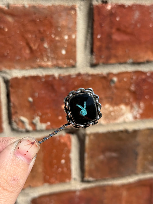 Turquoise Bunny Cowboy Toothpick